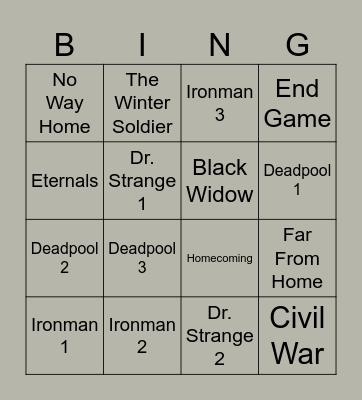 TAJ01KMJ Bingo Card