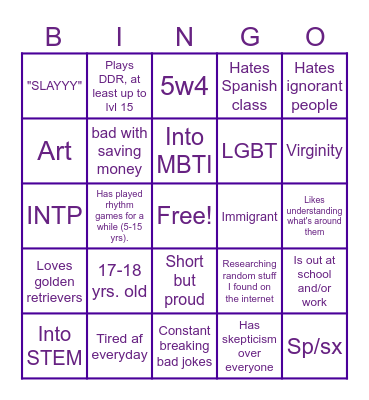 Octavia Bingo Card