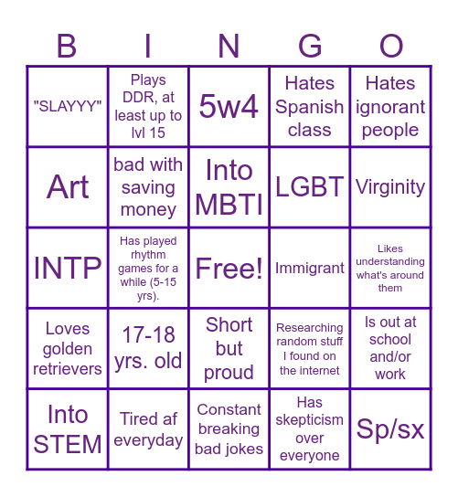 Octavia Bingo Card