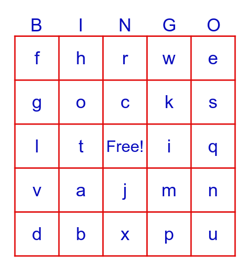 Humanities BINGO Card