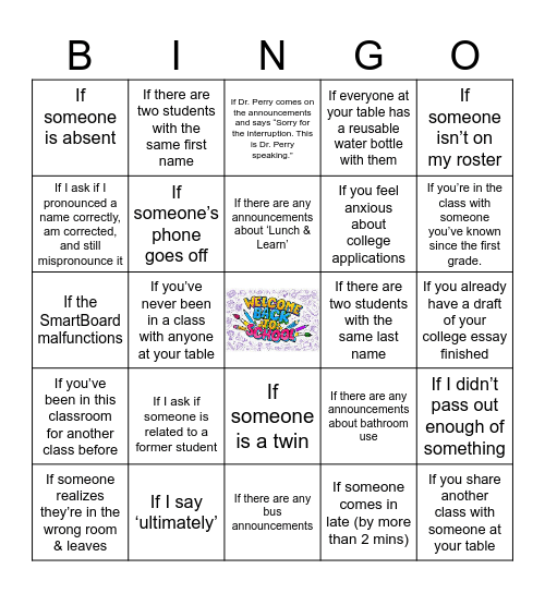 Course Expectations Bingo! Bingo Card