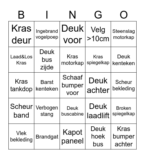 Sir. Mosterd Bingo Card