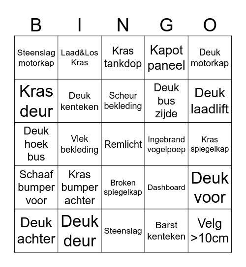 Remco de Bouwer Bingo Card