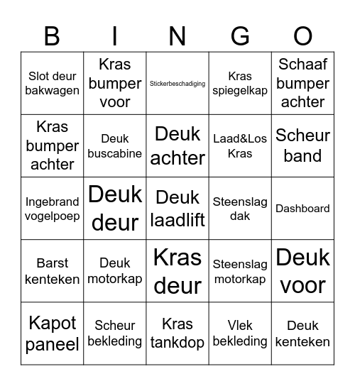 Paco Chulo Bingo Card