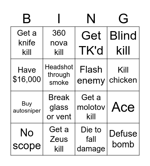 Dave & Jim Bingo Card