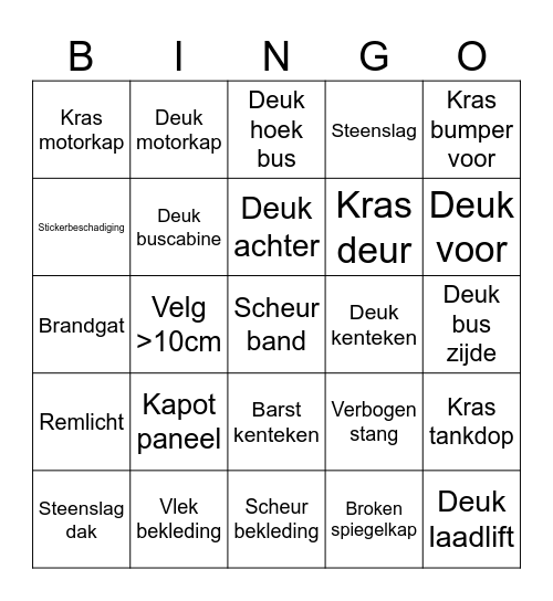 Huizenjacht Richard Bingo Card