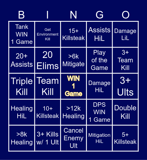 MOG Squad - Overwatch 2 Per Match Bingo Card