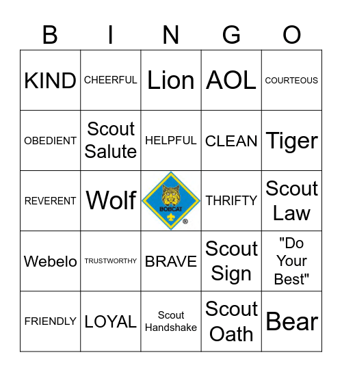 Bobcat Bingo Card