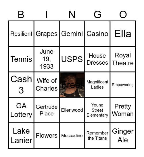 Roberta's 90th Birthday Bingo Card