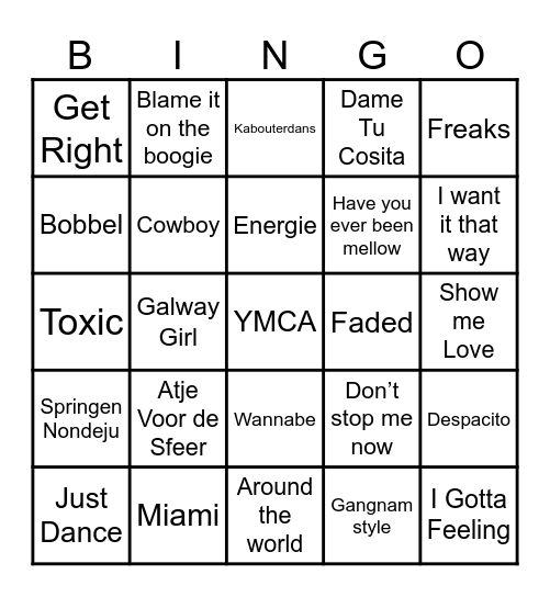 Ilse 30 partybingo Card