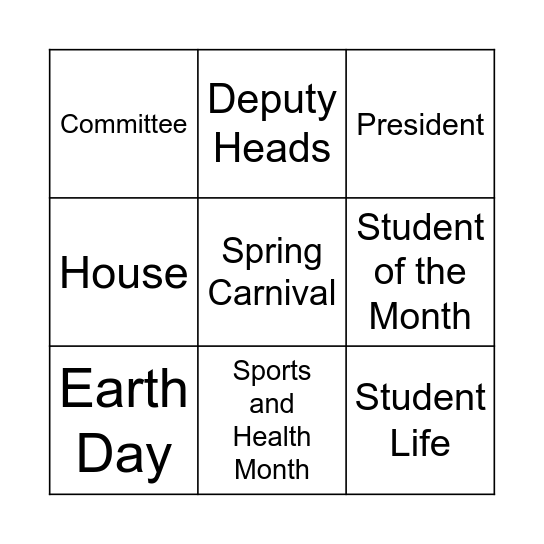 StuELT Bingo Card