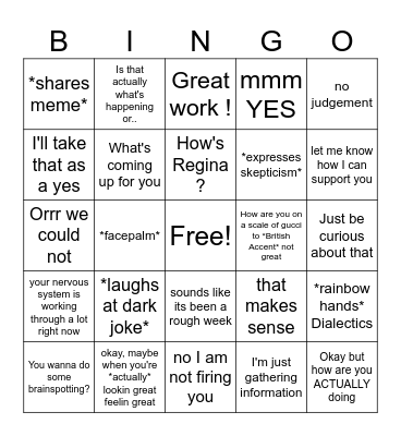 Lindsey Bingo Card