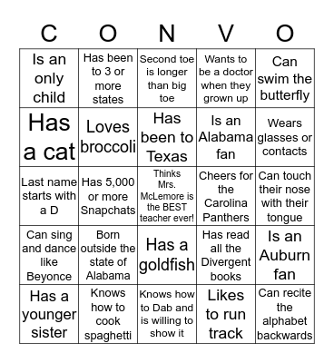 Bingo Card