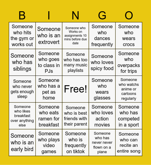 BRIDGES BINGO Card