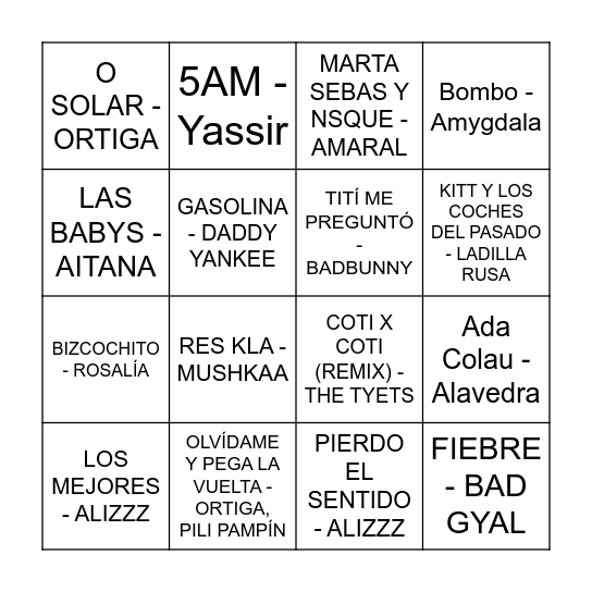 CUMPLE MARIA (LITERALMENTE LA MEJOR) Bingo Card