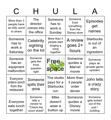 GHR Bingo - Round 2 Bingo Card