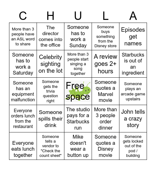 GHR Bingo - Round 2 Bingo Card