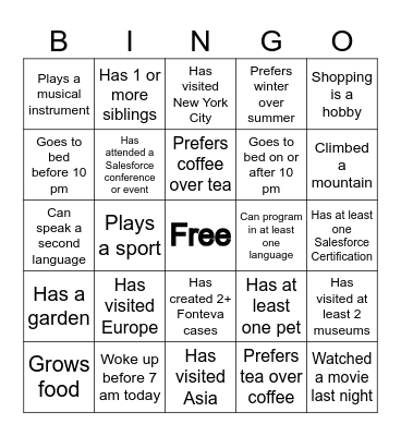 #Team Cindy Bingo Card