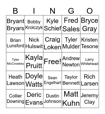 Networking Bingo-February 1st Bingo Card