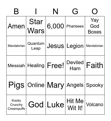 Quantum Leap - Mary and Legion Bingo Card