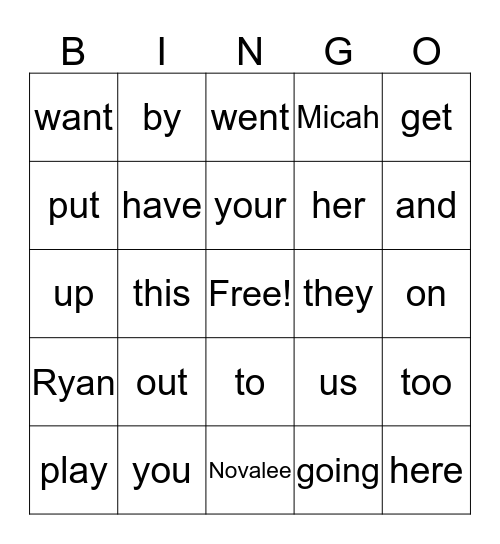 Punch Party #2 and Good Luck, Ryan:) Bingo Card