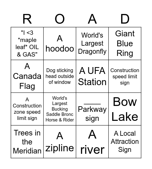 MOUNTAIN ROADTRIP 2023 Bingo Card
