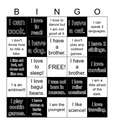 Meet Me Bingo Card
