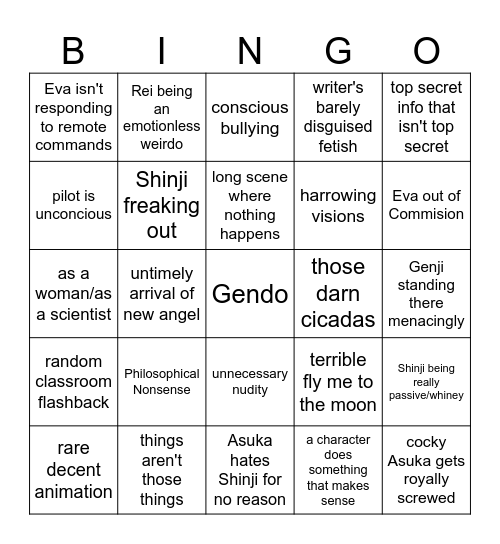 Evangelion Bingo Card