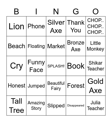 DSB Lesson 15 Bingo Card