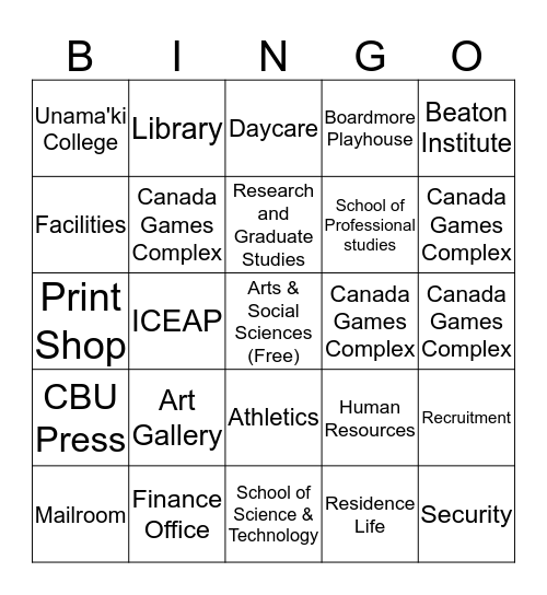 CBU Layoffs Bingo Card