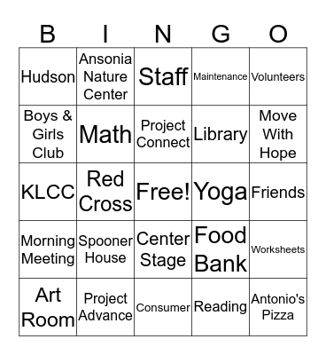 Project Advance Bingo  Bingo Card