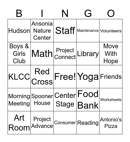 Project Advance Bingo  Bingo Card