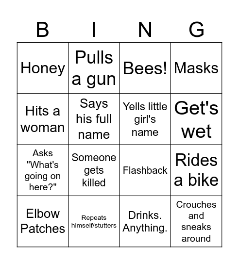 Wicker Man Bingo Card