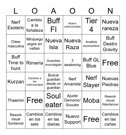 Bingo Loaon Bingo Card