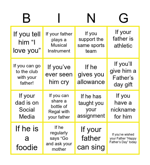 REGAL BINGO CHALLENGE Bingo Card