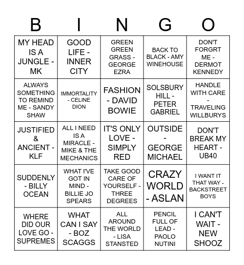 THE BARN HOUSE Bingo Card