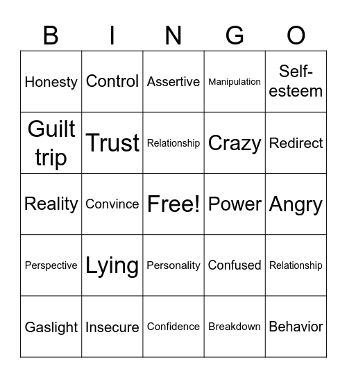 Communication Skills Bingo Card