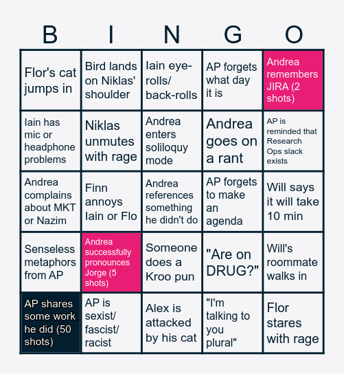 Koolkrew Bingo Card