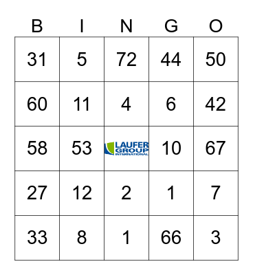 Laufer Day 2023 Bingo Card