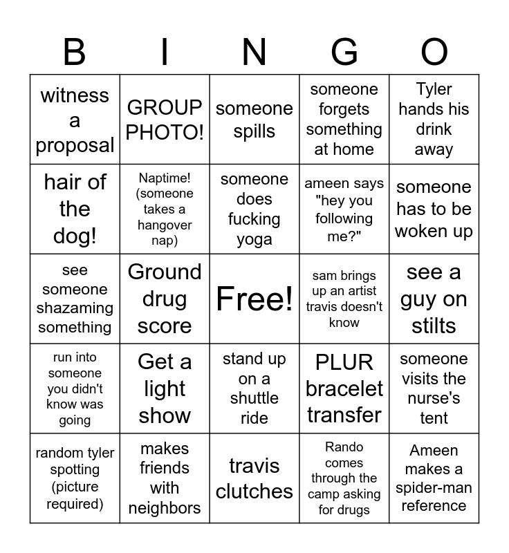 Beyond Bingo Card