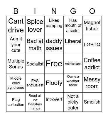 Are you Rogue’s type Bingo Card