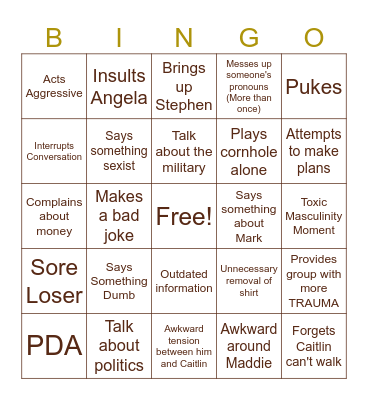 Caitlin's Graduation Bingo Card