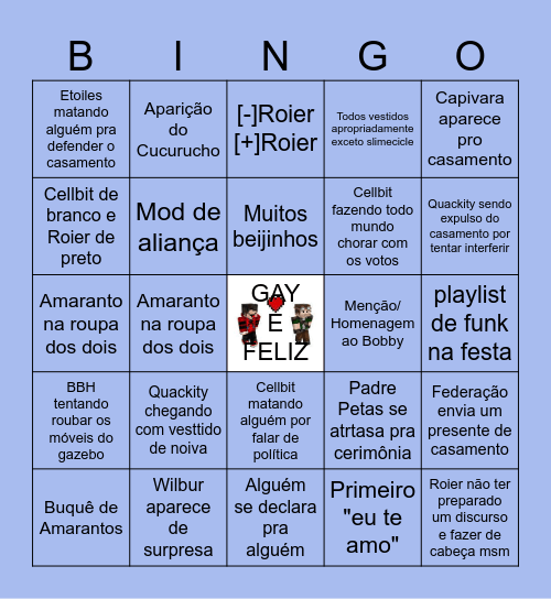 #GUAPOBODA Bingo Card