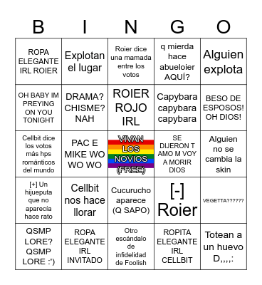 GUAPODUO BODORRIO ! Bingo Card