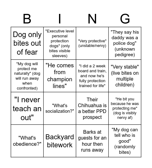 Dumb things: personal protection edition Bingo Card
