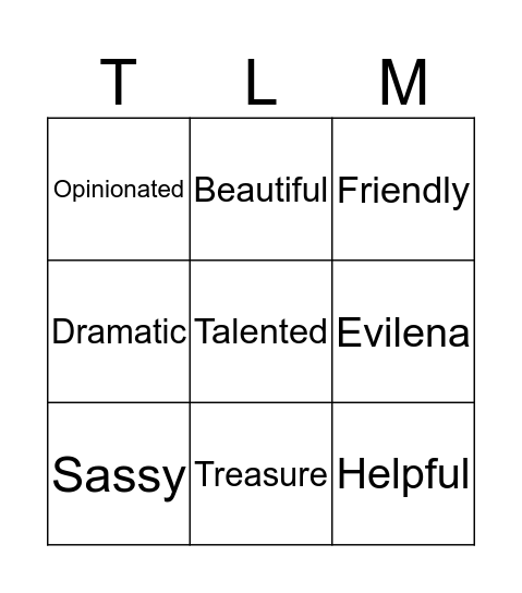 Treasure's 12th Birthday Party Bingo Card