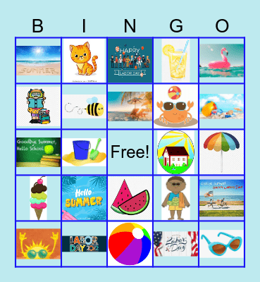 Summer Images Bingo Card