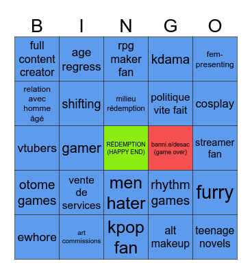 Vincent's pipelines Bingo Card