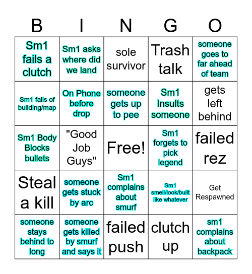 Stupid Boi Card Bingo Card