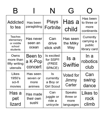Bingo Card